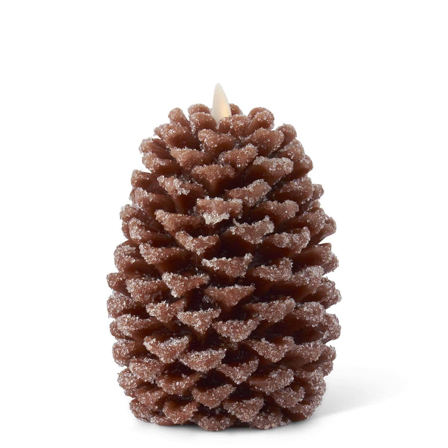 Snowy Pinecone Flameless Candle